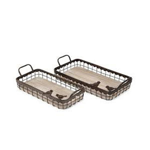 Étonnant plateau de service en métal avec poignée en forme de rectangle pour la maison et l'hôtel plateaux de service pour aliments et boissons - Product Image 4
