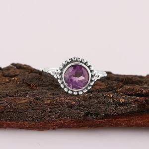 Anillo de Plata de Ley 925 Hecho a Mano con Ágata Natural de Color Azul, Chapado en Rodio, Joyería Estampada a Mano para Bodas y Fiestas - Product Image 4