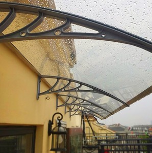 <span class=keywords><strong>Auvent</strong></span> transparent en polycarbonate pour entrée de <span class=keywords><strong>maison</strong></span>, imperméable, coupe-vent, avec support en aluminium, pare-soleil pour <span class=keywords><strong>porte</strong></span> - Product Image 1
