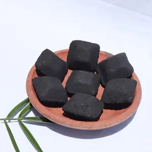 Briquetas de carbón de cáscara de coco para el hogar, compra certificada de más dureza y propiedades físicas más fuertes para barbacoa