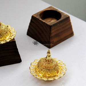 Tradebyd elegante quemador de metal Bakhoor soporte de incienso de estilo árabe para uso doméstico y hotelero - Product Image 3