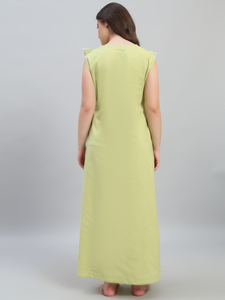 Camisón Elegante de Algodón 100% con Encaje para Mujer, Primavera/Verano - Product Image 2