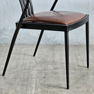 เก้าอี้ร้านอาหารเหล็กดัดหุ้มหนังเทียม-TTG018 - Product Image 4