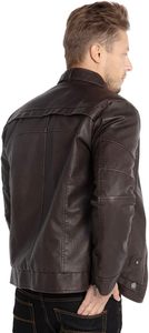 Nouveau blouson personnalisé en cuir PU pour hommes blouson d'aviateur grande taille blouson de moto personnalisé fabrication personnalisée - Product Image 2