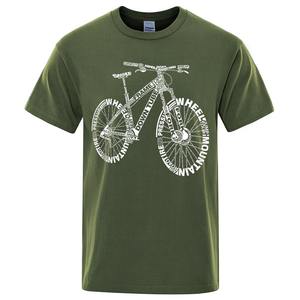 Lettres de mode VTT graphique t-shirts pour hommes été décontracté O cou enfants 3d imprimé T-shirts lâche respirant t-shirts hauts - Product Image 1