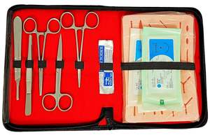 Kit de suture de plaie chirurgicale pour étudiants-Kit de couture médicale en acier manuel Modèle de peau en silicone pratiquant des techniques de suture - Product Image 2