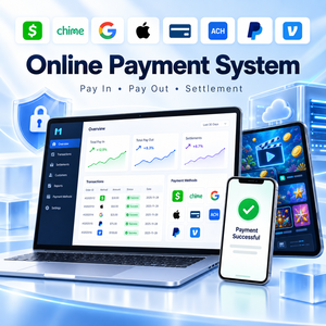 Pasarela de Pago XXPAYUS para Juegos en Línea con Cash App, Chime, PayPal, Tarjeta ACH, Pago y Retiro de Dinero, Servicio en Tiempo Real - Product Image 1