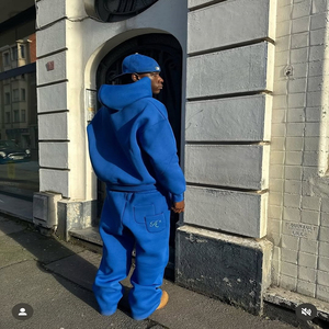 Custom 400gsm <b>Baggy</b> <b>Jogger</b> And Hoodie Track Suit Oversized Unisex Sweatpants Set Fleece Cotton Tracksuit - Product Image 3