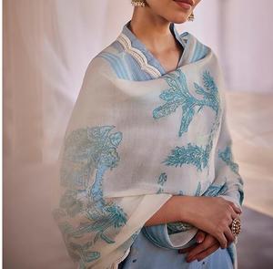 Venta caliente mejor calidad Color sólido invierno Impresión de lujo todo diseño de lino cosido fiesta pakistaní mujeres Punjabi traje - Product Image 6