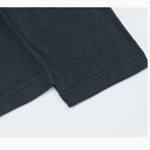 T-shirts pour hommes de haute qualité 100% coton col en v à manches longues 180 GSM personnalisable respirant - Product Image 4