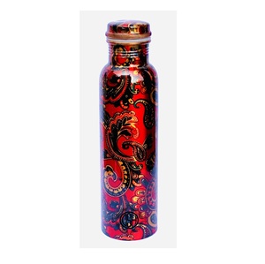 Haute qualité Antique métal pur cuivre bouteille d'eau 1L capacité Sport Style couvercle verres bouteilles en cuivre - Product Image 5