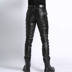 OHM 2024 Pantalon en cuir pour hommes taille haute personnalisable Streetwear durable pour l'extérieur à bas prix avec service OEM vente chaude - Product Image 6