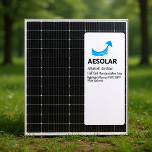 Panneau solaire monocristallin demi-cellule AESOLAR AE585ME-120 550W haute efficacité PERC BIPV avec dos blanc - Product Image 3