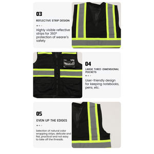 Ropa DE TRABAJO Chaleco DE SEGURIDAD reflectante con bolsillos Seguridad reflectante Hi Vis Ropa de trabajo de alta visibilidad Construcción de calidad superior - Product Image 2