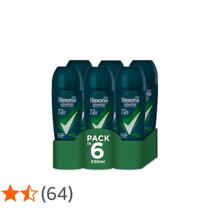 Déodorant Roll-On Rexona Protection Avancée pour Hommes Quantum Dry 72h 50ml Pack de 6 - Product Image 1