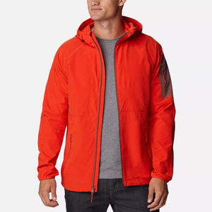 Cortavientos de invierno Softshell informal para hombre directo de fábrica OEM Chaqueta larga ligera con capucha soporte decorado bolsillo High Street - Product Image 1