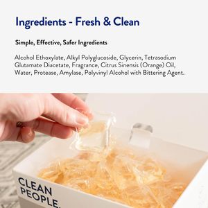 Lessives en dosettes The Clean People - Anti-taches - Parfum frais - Paquet de 32 - Product Image 4