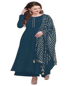 Kurtis señoras algodón Reyon mujeres Anarkali último diseño de moda listo para usar precio bajo con Dupatta Jackate vestido indio venta al por mayor Apparelgarment - Product Image 5