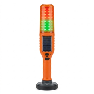 Bâton de signalisation LED de sécurité extérieur pour le contrôle du trafic, avec lumière clignotante et base magnétique - Product Image 1