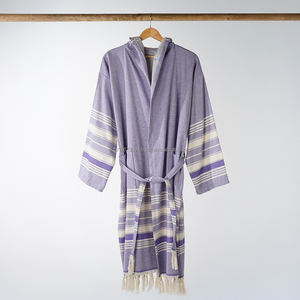 ชุดคลุมอาบน้ำสำหรับทั้งชายและหญิง XL ชุดคลุมอาบน้ำผ้าฝ้าย & ผ้าลินินแห้งเร็วระบายอากาศได้ดีชุดนอนสีพื้นทุกปี & เลานจ์โมเดลฤดูร้อน - Product Image 1