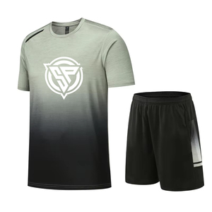 Conjuntos cortos informales para hombre 2025, logotipo personalizado, ropa deportiva de verano de dos piezas de alta calidad y camisa para hombre - Product Image 6