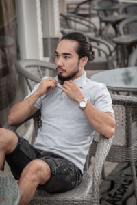 Men's <b>White</b> 100% Cotton Oxford Short Sleeve for Shirt Breathable Quick Dry Regular Fit Casual Button Design Solid Color Knitted - Product Image 5