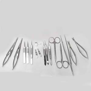 Micro Hand Surgery Instruments <b>Kit</b> Microvascular Clamp Surgical <b>Suture</b> <b>Kit</b> 17 Pcs Stainless Steel Surgical Grade Autoclavable - Product Image 2