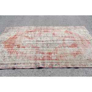 Tapis turc vintage 5,2x8,9 pieds, tapis en laine rouge à grands motifs de plantes et d'arbres - Product Image 3