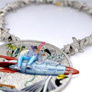 Bijoux Vidhi Bijoux Hip Hop Pendentif sac glacé pour homme Pendentif en argent sterling 925 VVS Moissanite Diamant LGD pour femme homme - Product Image 4