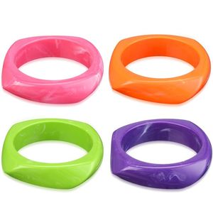 FACE Jewelry resina acrílico pulsera brazalete exagerado deslumbrante Multicolor ancho Irregular cuadrado acrílico pulseras para mujeres - Product Image 4