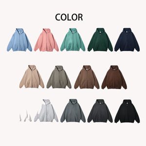 Wholesale Factory 350 Gsm Thick <b>Fleece</b> <b>Hoodie</b> Custom Unisex High Quality Blank Men Heavyweight Zip up <b>Hoodie</b> - Product Image 4
