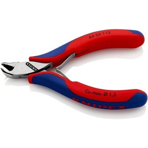 กรรไกรตัดด้านหน้าอิเล็กทรอนิกส์ KNIPEX ความยาว 115 มม. รูปทรง 5 แบบ ไม่มีกระจกเงา ด้ามจับหลายส่วนสำหรับกรรไกรตัดกระดาษ - Product Image 3