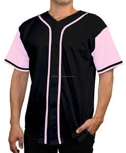 Logotipo personalizado transpirable para hombre en blanco béisbol Jersey sublimación poliéster botón abajo ropa de béisbol camisas - Product Image 4