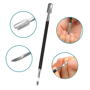 MORGANS INDUSTRIES Luxury Mirror Polished Stainless Steel Dual-End Reusable Cuticle <b>Nail</b> Pusher Professional <b>Nail</b> Care <b>Tools</b> - Product Image 1
