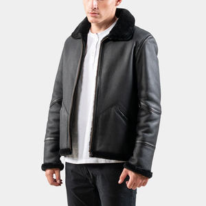 Chaqueta de bombardero de cuero con capucha de alta calidad/chaquetas de cuero para hombre/chaqueta de cuero de Pakistán personalizada y al por mayor - Product Image 1