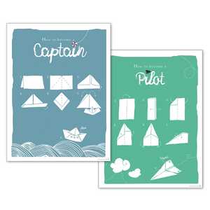 Lot de 2 impressions d'art « Comment devenir artiste » pour la décoration de bébés et d'enfants - Product Image 2