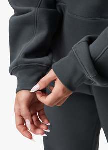 Survêtement 2 pièces pour femmes costumes rétro pull Bomber veste sweat taille haute femmes lâche velours pantalon costume vêtements de sport - Product Image 6