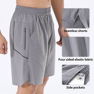 กางเกงกีฬาขาสั้นสำหรับผู้ชายใส่กลางแจ้งกางเกงวิ่งแห้งเร็วไม่มีรอยต่อกางเกงออกกำลังกายฟิตเนสจัดส่งห้าส่วนสำหรับฤดูร้อนของ2025 - Product Image 3