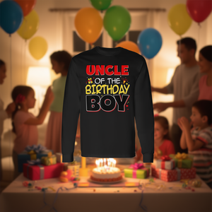 Maglietta a Maniche Lunghe per Adulti, Taglia Piccola, per Feste di Compleanno e Familiari - Design Promozionale Nero - Product Image 3