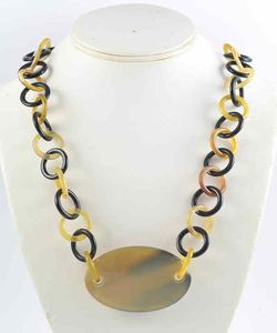 Collier de style ethnique bijoux bohèmes avec cordon en cuir réglable collier en corne de buffle naturel pour femmes cadeaux - Product Image 6