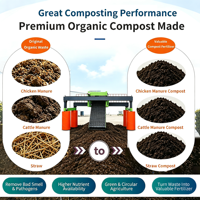 Retourneur de compost robuste à plaques de chaîne, équipement de retournement à gorge profonde pour le compostage aérobie à grande échelle du fumier d'élevage