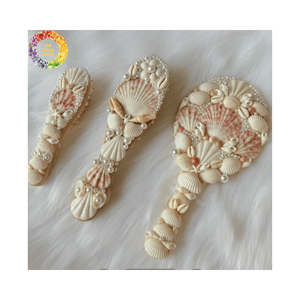Handmade Shell Mirror with Natural Shells | Ocean-Inspired Compact Mirror High-Quality, Best Price Accessory for Everyday Beauty - Product Image 1