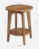 Table d'appoint compacte en bois de noyer rustique plateau étagère de rangement table de chevet pour petits appartements/dortoirs laque vaisselle polyvalente
