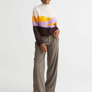 Gran oferta 100% de alta calidad de invierno cálido de manga larga suéter de mujer con logotipo personalizado suéter de invierno de mujer para adultos - Product Image 4