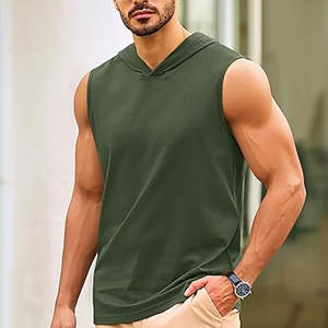 Fashion <b>Sleeveless</b> <b>Hoodies</b> Soft Stretch Material Comfortable Fit for Daily Casual Wear <b>Sleeveless</b> <b>Hoodies</b> - Product Image 2