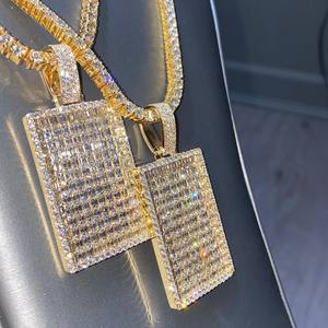 Colgante de búho volador de Plata de Ley 925 hecho a mano, Diamante de moissanita 3D hielo/letra de sueño West plateado Hip Hop Dream Charming Charm - Product Image 1