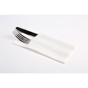 Serviettes de table Kanguro Point-to-Point blanches 30x40cm, 16 paquets x 60 pièces, B2B - Product Image 1