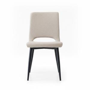 Chaise de salle à manger PASCAL en tissu luxueux au design moderne avec assise et dossier rembourrés pour restaurants et intérieurs résidentiels - Product Image 2