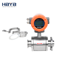 Medidor de Flujo Magnético Higiénico de Sujeción Rápida SS316L para Líquidos Conductivos en Lácteos, Cervecerías, Farmacéutica y Agua Doméstica