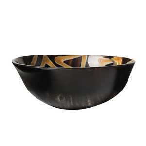 Ensemble de bols de service en corne naturelle de haute qualité stockage de pâtes sculptées à la main en émail hautement poli pour la maison hôtel restaurant - Product Image 2